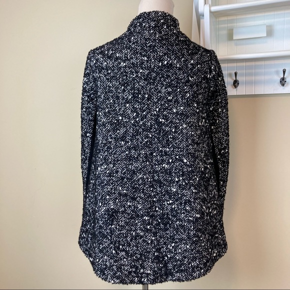 BCBGmaxazria Black Tweed Asymmetric Zip Up Jacket Women’s Size XS - Picture 12 of 14
